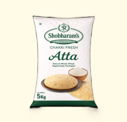 Shobharam’s Chakki Fresh Atta – Natural Whole Wheat Flour 5kg