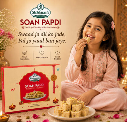 Shobharam’s Soan Papdi 250gm – Traditional Indian Sweet